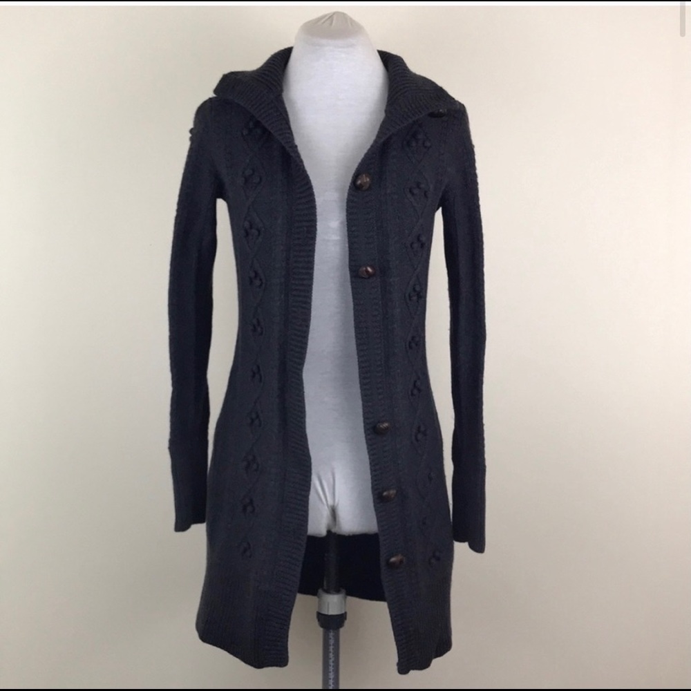 Juicy couture gray sweater tunic cardigan